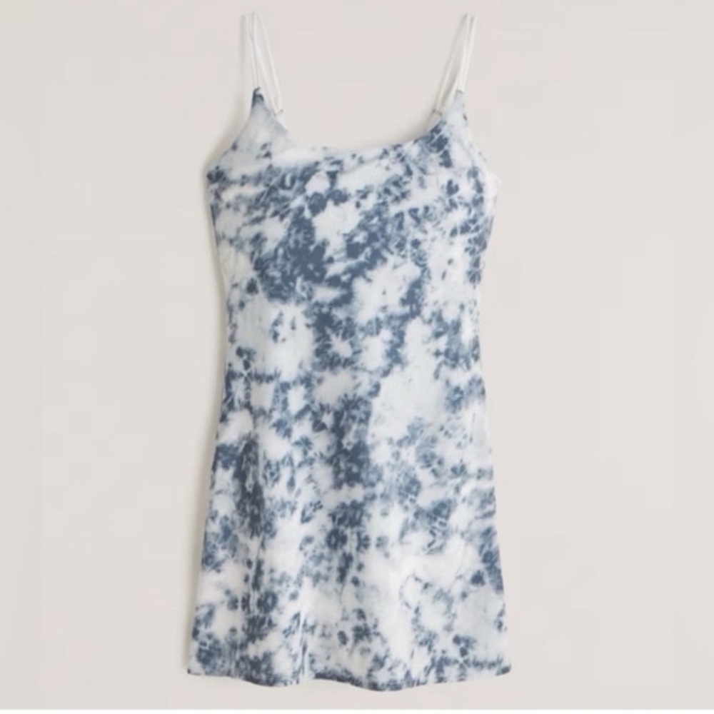 Abercrombie tie-dye blue gray traveler dress